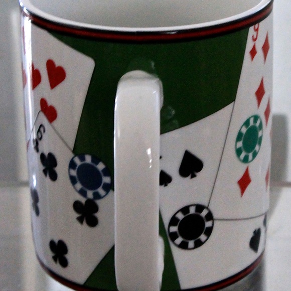 222 FIFTH PLAYING CARDS MUG CUP JUMBO PORCELAIN - Picture 4 of 5